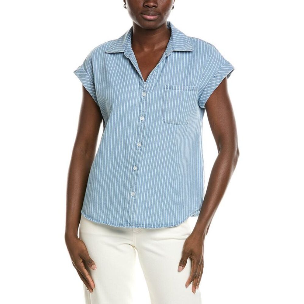 Jones New York Womens  Cambray Blouse, Blue
